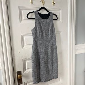 Banana Republic Tweed Navy & White Dress